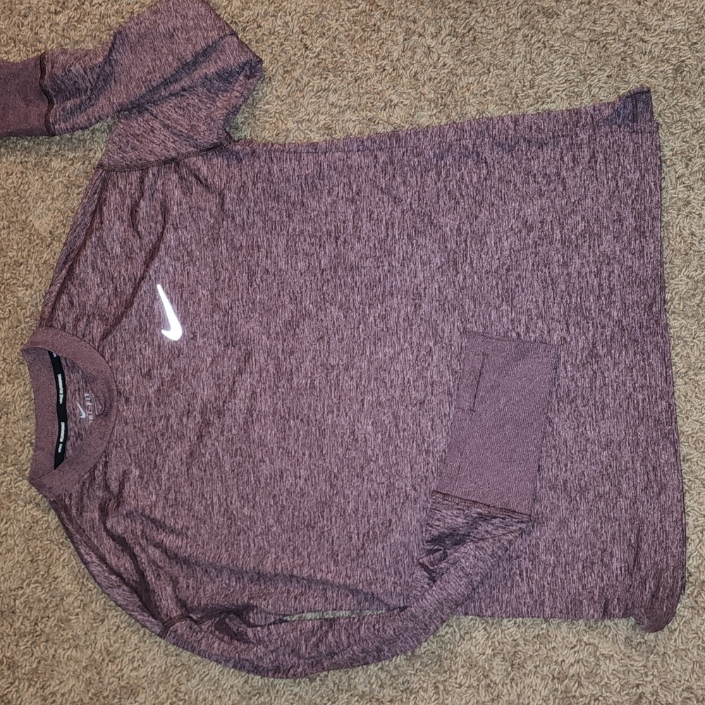 Nike Running Dri-Fit Purple Long Sleeve Tee Small